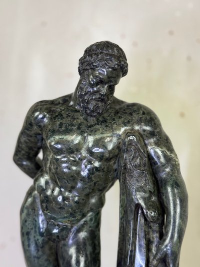 From the Farnese Hercules, Serpentine Marble Sculpture, Souvenir of the Grand Tour