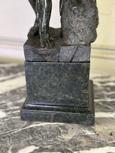 From the Farnese Hercules, Serpentine Marble Sculpture, Souvenir of the Grand Tour