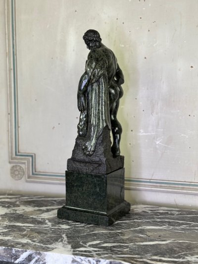 From the Farnese Hercules, Serpentine Marble Sculpture, Souvenir of the Grand Tour