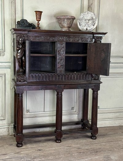 Renaissance credenza, Dressoir-cabinet, Netherlands, 17th century