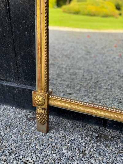Louis XVI Mirror in Carved and Gilded Wood, Late 18th Century