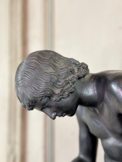 Estrattore di spine, grande bronzo da un antico, circa 1880