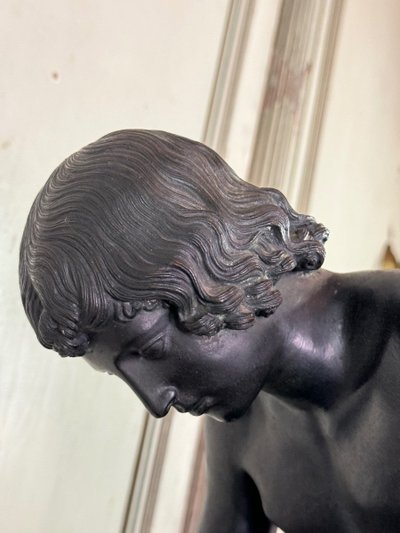 Estrattore di spine, grande bronzo da un antico, circa 1880
