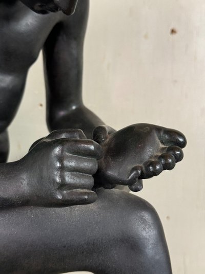 Estrattore di spine, grande bronzo da un antico, circa 1880