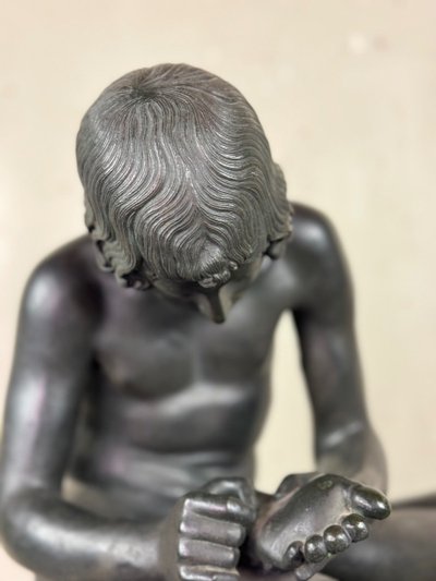 Estrattore di spine, grande bronzo da un antico, circa 1880