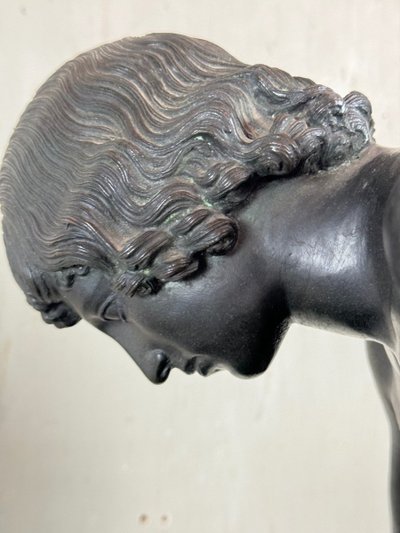 Estrattore di spine, grande bronzo da un antico, circa 1880