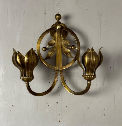 Pair Of Gilded Bronze Sconces Circa 1900