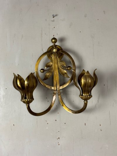 Pair Of Gilded Bronze Sconces Circa 1900