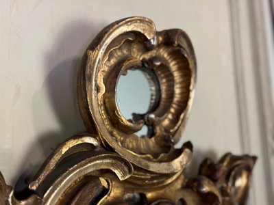 Paire De Miroirs Appliques De Style Baroque, Miroirs à Pareclose Vers 1880