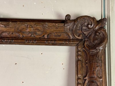 Cadre Regence En Chêne Sculpté, XVIIIème Siècle