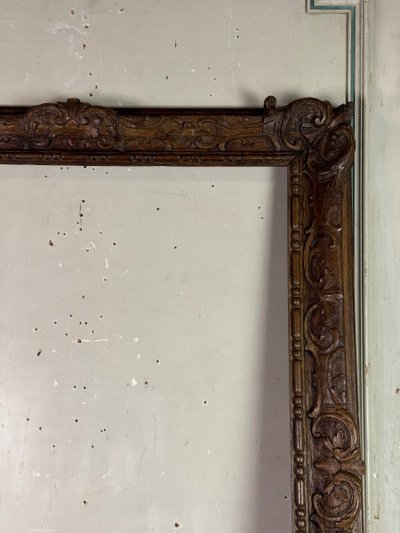 Cadre Regence En Chêne Sculpté, XVIIIème Siècle