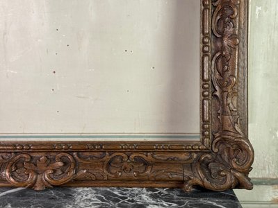 Cadre Regence En Chêne Sculpté, XVIIIème Siècle