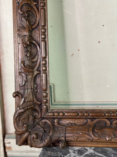 Cadre Regence En Chêne Sculpté, XVIIIème Siècle