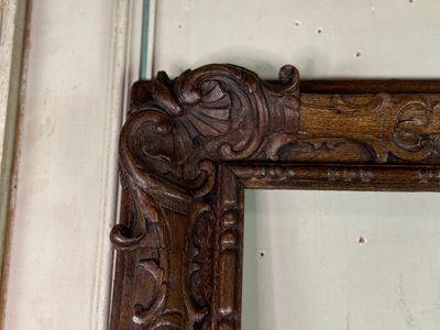 Cadre Regence En Chêne Sculpté, XVIIIème Siècle