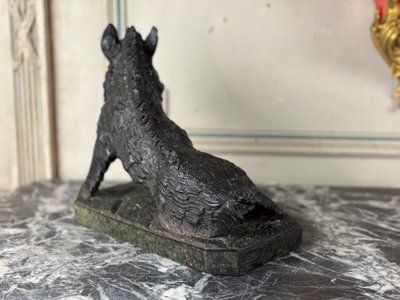 Il Porcelino Da Pietro Tacca, Scultura In Marmo Serpentino Verde, Italia Del XIX Secolo