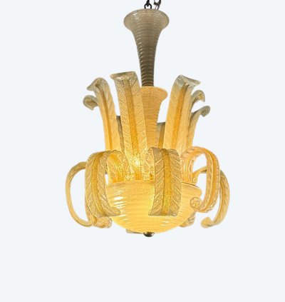 Venetian Murano Glass Chandelier by Barovier Circa 1940