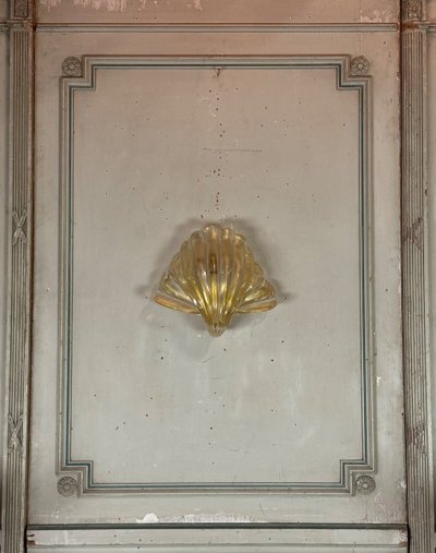 Venetian Wall Lamp in Gilded Murano Glass Circa 1980