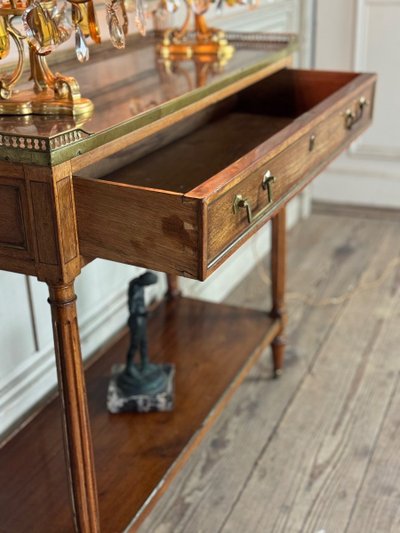 Console En Acajou Louis XVI, XVIIIème siècle