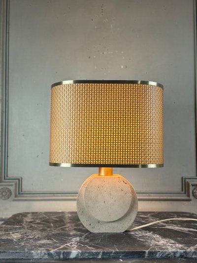 Lampe De Table Brutaliste En Travertin Vers 1980