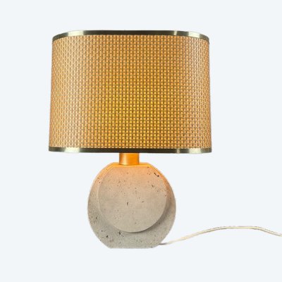 Lampe De Table Brutaliste En Travertin Vers 1980
