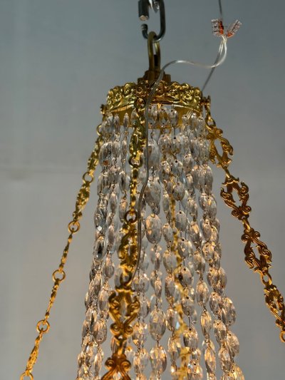 Borsa di perle in bronzo dorato, inizio XIX secolo