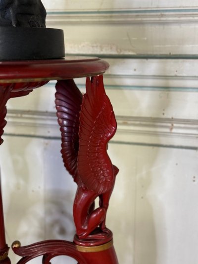 Athenian Carved Wood, Red Patina Imitation of Antique Red Marble, Early 19th Century
