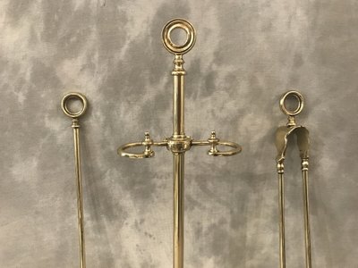 Antique brass mantelpiece from the 19th century Charles X period