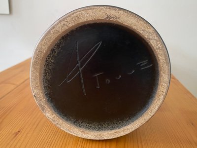 Georges JOUVE (1910-1964) Keramik-Rollvase, signiert, perfekter Zustand