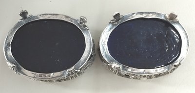 Coppia di saliere in argento del XIX secolo