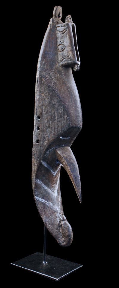Maschera antizanzare, arte oceanica, prime arti, arte tribale, Papua Nuova Guinea, Oceania, 60 cm