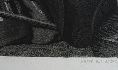 J.J.Rousseau et Mlles Galley et de Graffenried grande gravure 19ème