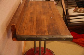 Console Design, Contemporary Creation, Legs From Weighing Equipment