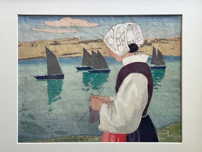 Die Abfahrt der Boote, Carl Moser, Bretagne