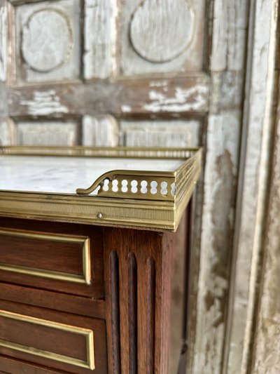 Pair of Louis XVI mahogany bedside tables, 20th century