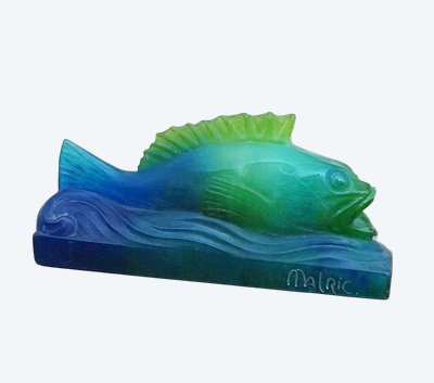 Amalric  Walter Nancy, Poisson En Pâte De Verre, Début XXème Siècle