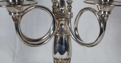 Late 19th century silver-plated bronze hot-water bottle lamp