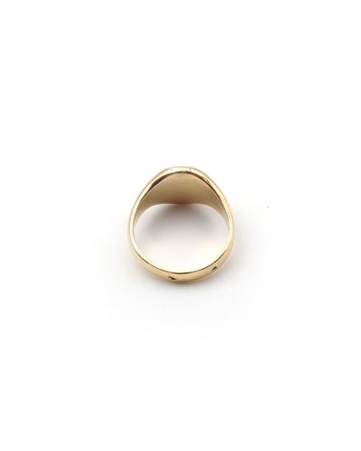 Vintage Siegelring, ungegraviert und ohne Verzierung in 18k Gold, Siegelring zum Gravieren, Vintage Ring
