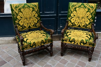 coppia di poltrone in stile Luigi XIV