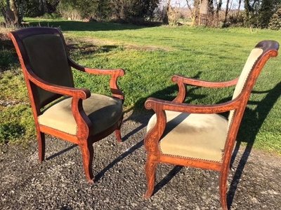 Paire de Fauteuils Charles X