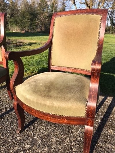 Paire de Fauteuils Charles X