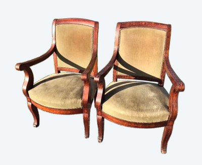 Paire de Fauteuils Charles X