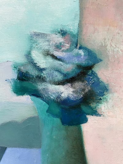 Claude GAVEAU (1940-2021), Huile sur toile des années 1970 intitulée "Bouquet".