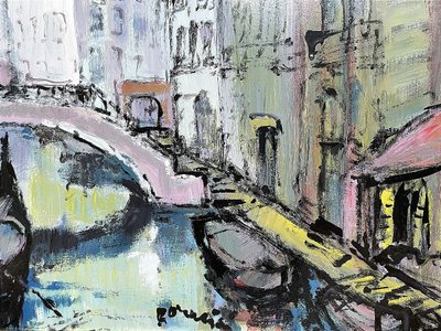 Mario Bonamici (1912-2002), Tableau "Venise", Années 1970.