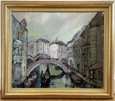 Mario Bonamici (1912-2002), Tableau "Venise", Années 1970.