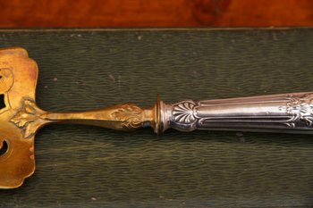 Pelle à gâteau en vermeil et argent d'époque XIXe siècle