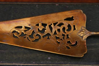 Pelle à gâteau en vermeil et argent d'époque XIXe siècle