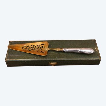 Pelle à gâteau en vermeil et argent d'époque XIXe siècle