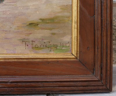 François FORICHON 1865-1952 Frauen im Garten, Gemälde, 1906, Impressionismus Couture Landschaft