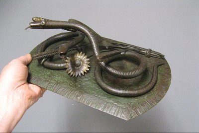 Artistic ironwork by Ameline. Art Nouveau.