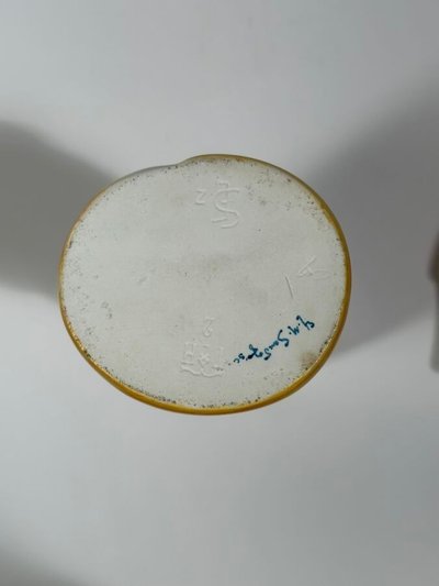 Édouard-Marcel SANDOZ - Théodore Haviland LIMOGES, Flacon "Chat" porcelaine émaillée